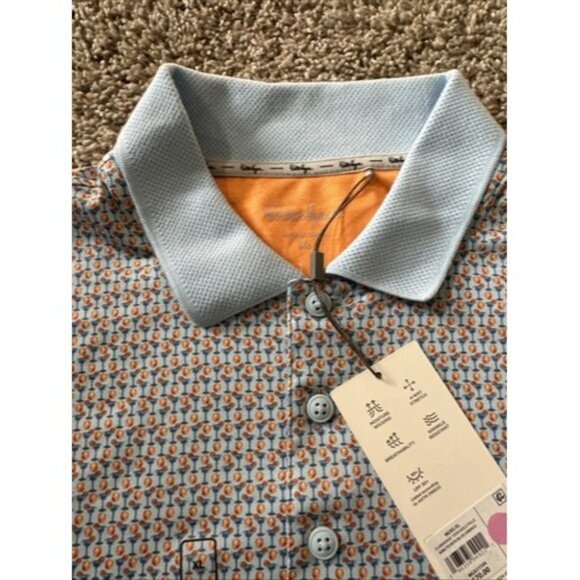 Walter Hagen Men's Clubhouse 19th Hole Golf Polo Nineteenth Blue/Orange Size XL - Picture 10 of 13